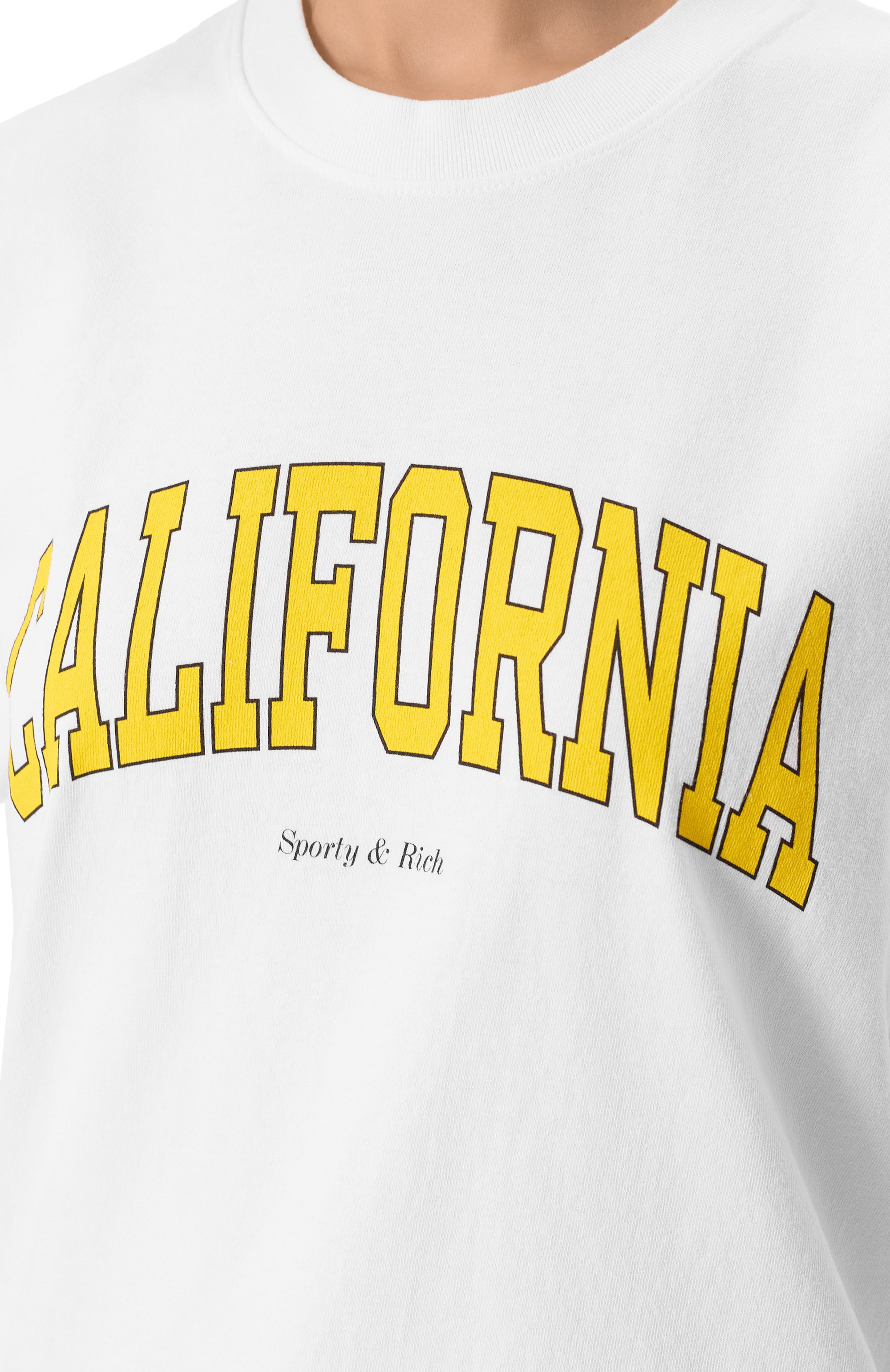 Хлопковая футболка SPORTY AND RICH, арт. T0043508501WH01, фото 9