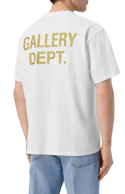 Хлопковая футболка GALLERY DEPT. белого цвета по цене 32250 руб., арт. T0P043/C0TT0N, фото 4 Хлопковая футболка GALLERY DEPT., арт. T0P043/C0TT0N, фото 4