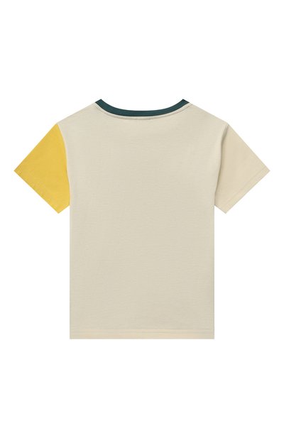 Хлопковая футболка IL GUFO зеленого цвета по цене 6770 руб., арт. P22TS328M0014/5A-8A, фото 2 Хлопковая футболка IL GUFO, арт. P22TS328M0014/5A-8A, фото 2