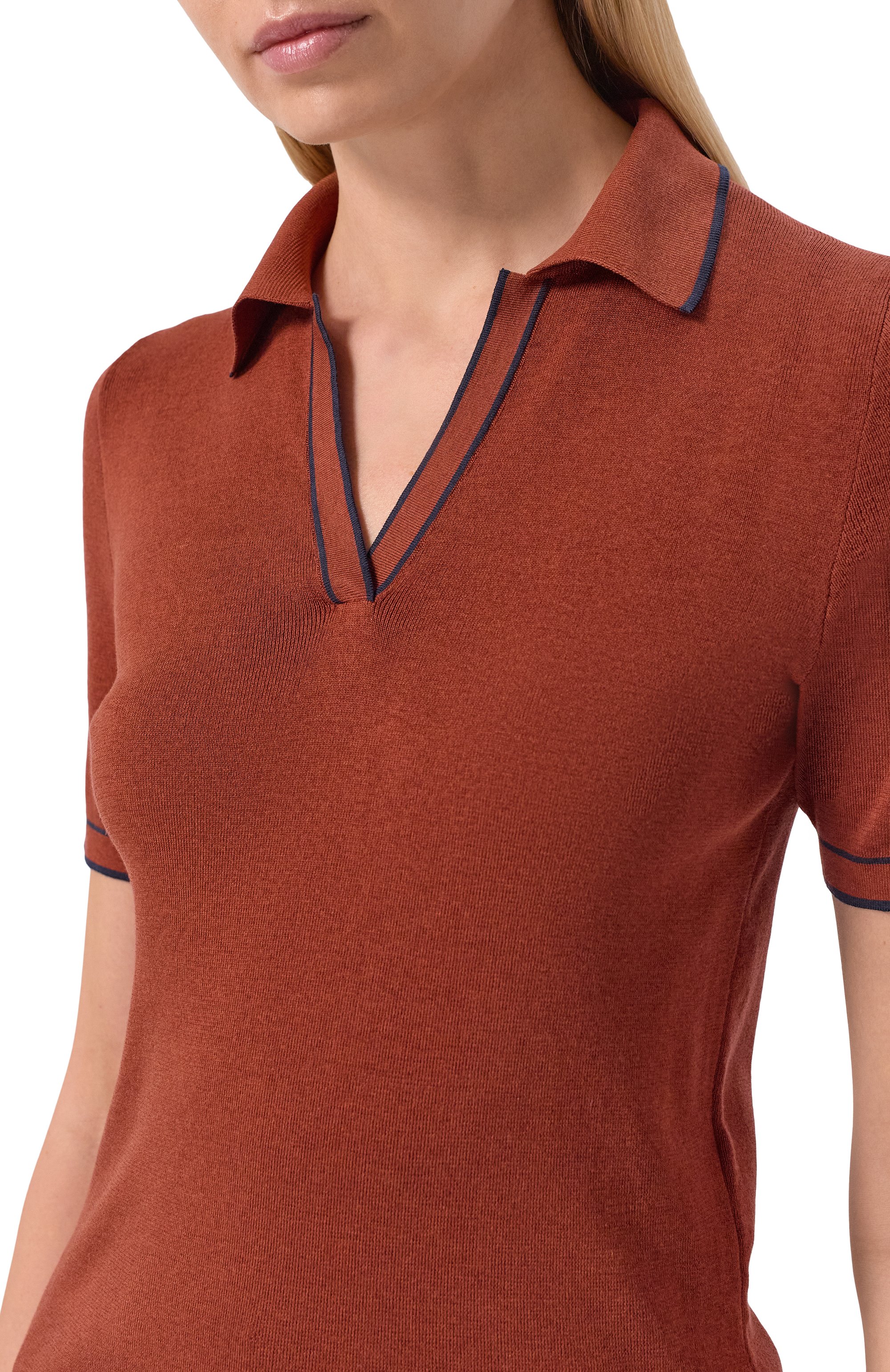 Поло из шелка и хлопка  MVST, арт. M26.2PW.K223-SS/Y201, фото 5