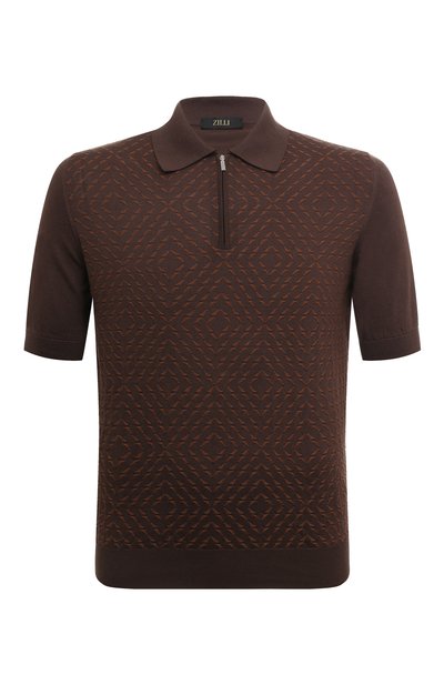 Мужская поло из шелка и хлопка ZILLI, арт. KZP002M0145VVM000
