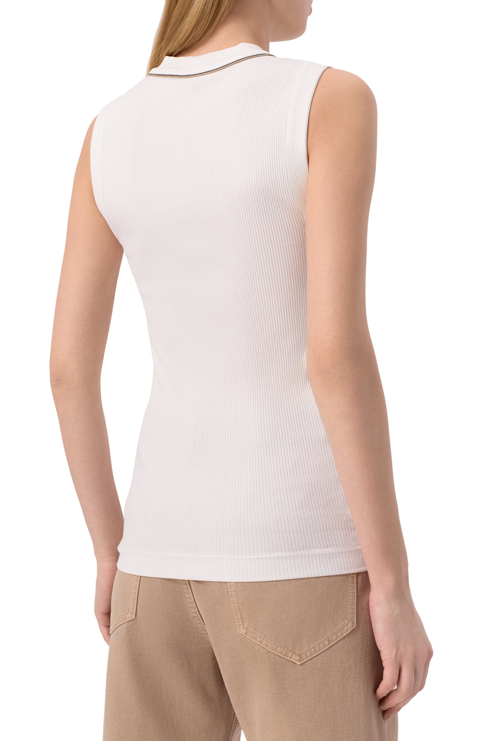 Хлопковый топ BRUNELLO CUCINELLI, арт. MG902FP312, фото 4