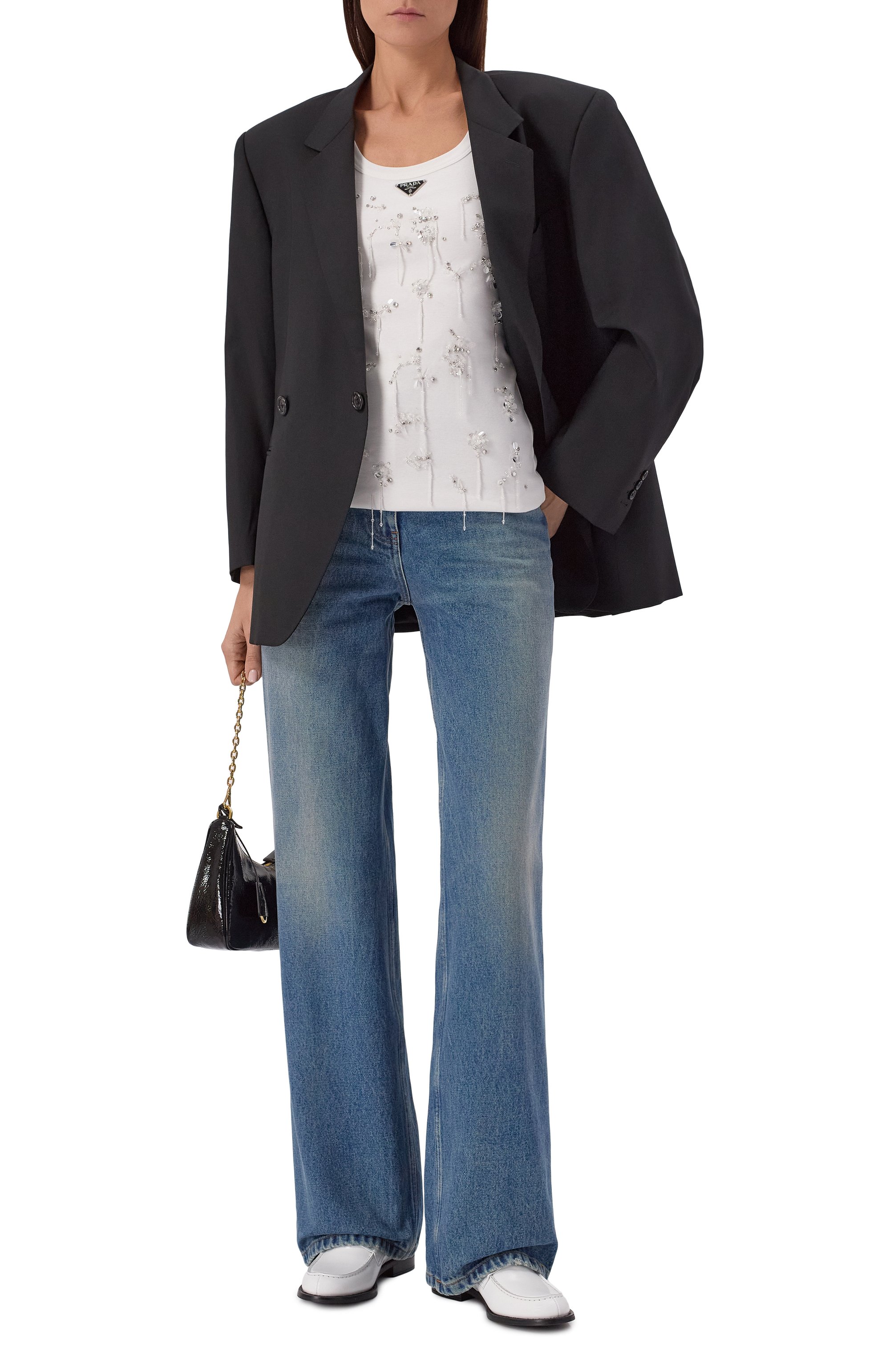 Хлопковая майка PRADA, арт. 39546R/13X6, фото 2