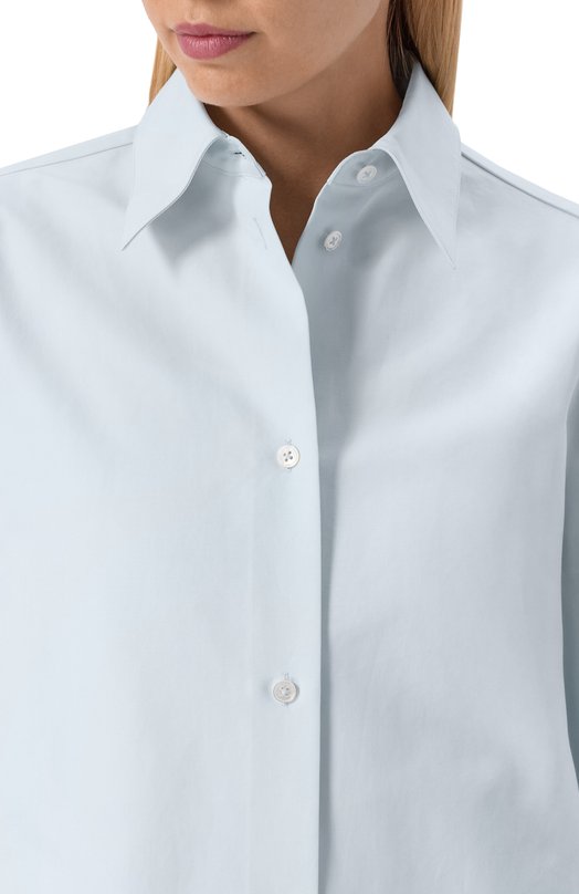 Хлопковая рубашка Jil Sander J04DL0003/J45225 Голубой  J04DL0003/J45225 Фото 5