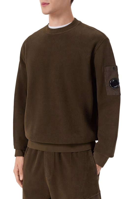 Хлопковый свитшот C.P. Company 19CMSS249A006614G Коричневый  19CMSS249A006614G Фото 3