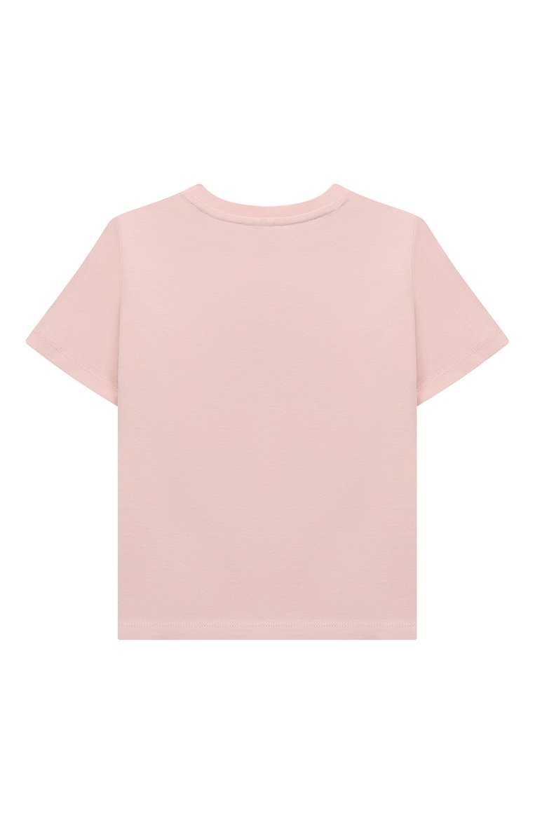 Детский хлопковая футболка STELLA MCCARTNEY розового цвета, арт. TU8141. | Фото 2 (Материал сплава: Проставлено; Нос: Не проставлено; Материал внешний: Хлопок; Кросс-КТ НВ: Футболка)