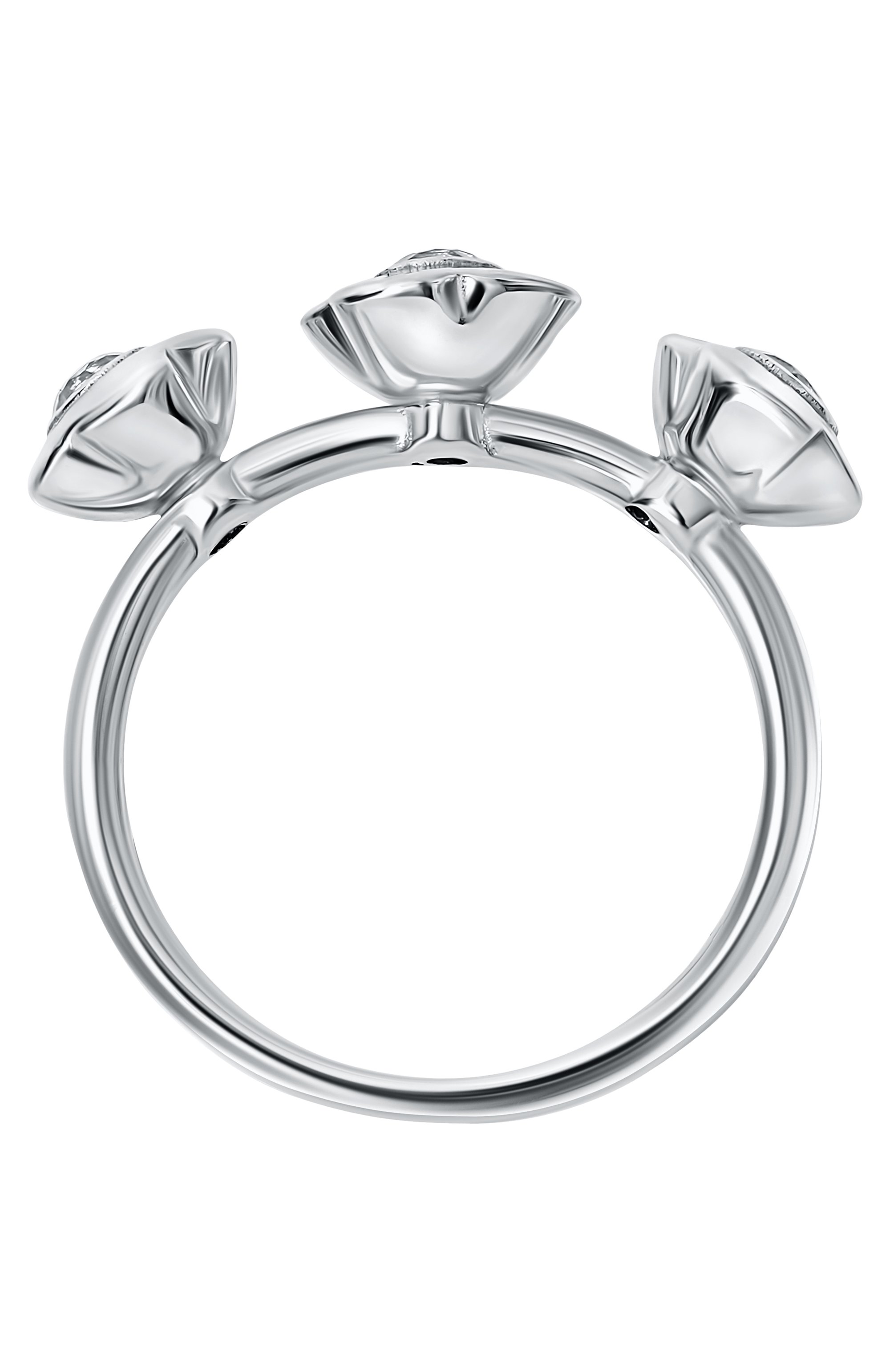 Кольцо трио с топазами MOONKA серебряного цвета по цене 14100 руб., арт. FLW-925SL-RG01-TPZ, фото 4 Кольцо трио с топазами MOONKA, арт. FLW-925SL-RG01-TPZ, фото 4