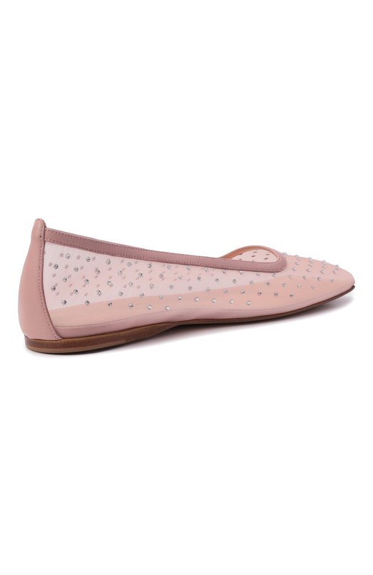 Текстильные балетки Mattia Capezzani W461/RETE+NAPPA/PINK STRASS CRYSTAL Розовый  W461/RETE+NAPPA/PINK STRASS CRYSTAL Фото 5