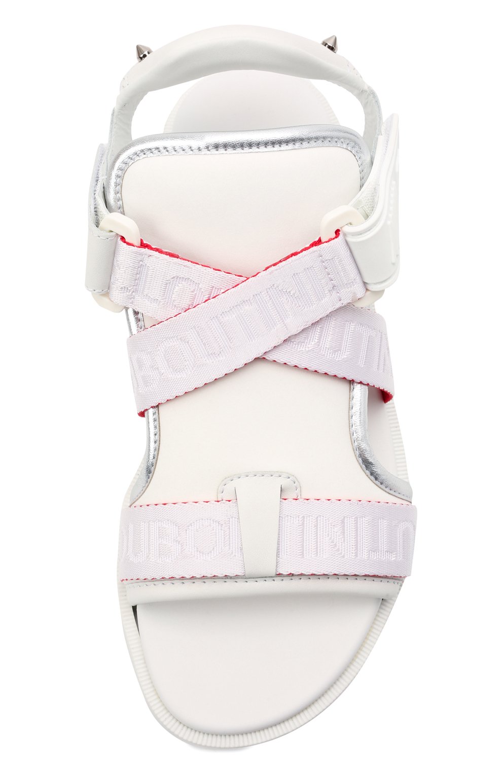 Комбинированные сандалии velcrissimo CHRISTIAN LOUBOUTIN, арт. 3210608/VELCRISSIM0 FLAT, фото 5