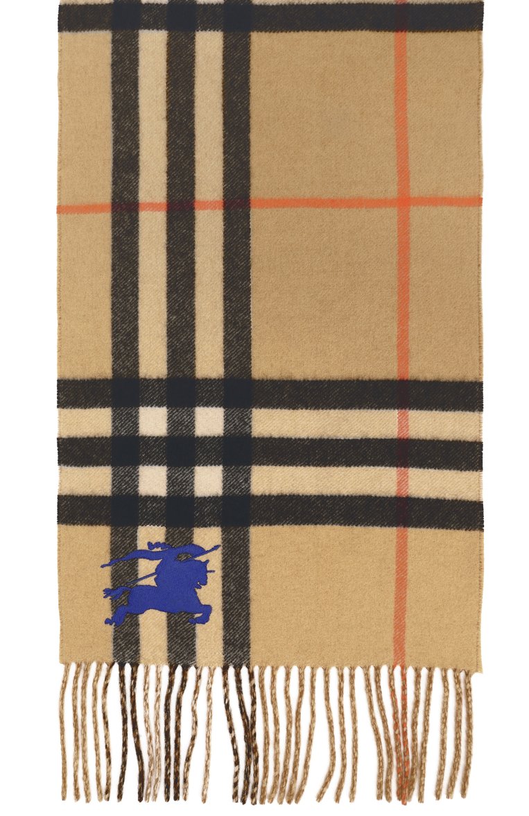 Мужского кашемировый шарф BURBERRY бежевого цвета, арт. 8094710 | Фото 5 (Материал: Текстиль, Кашемир, Шерсть; Нос: Не проставлено; Кросс-КТ: кашемир; Региональные ограничения белый список (Axapta Mercury): Не проставлено)