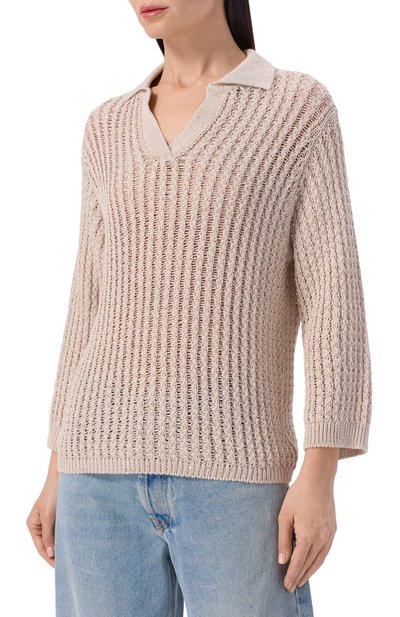 Поло изо льна и вискозы ANTONELLI FIRENZE, арт. 41770Q/40809, фото 3