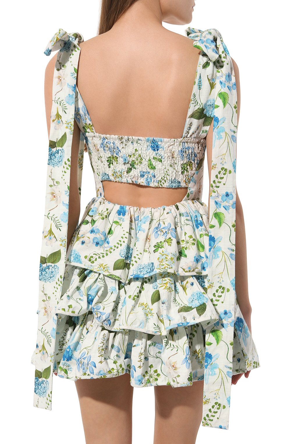 Платье из хлопка и льна PALM NOOSA разноцветного цвета по цене 43950 руб., арт. GE0 MINI DRESS, фото 4 Платье из хлопка и льна PALM NOOSA, арт. GE0 MINI DRESS, фото 4