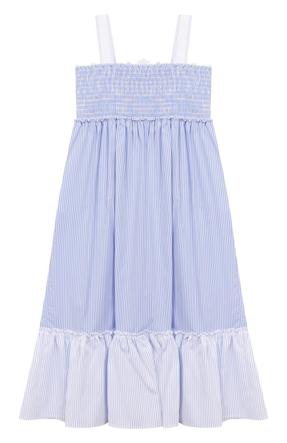 Хлопковый сарафан ERMANNO SCERVINO голубого цвета по цене 21400 руб., арт. 44 I AB24 PRI/4-8, фото 2 Хлопковый сарафан ERMANNO SCERVINO, арт. 44 I AB24 PRI/4-8, фото 2