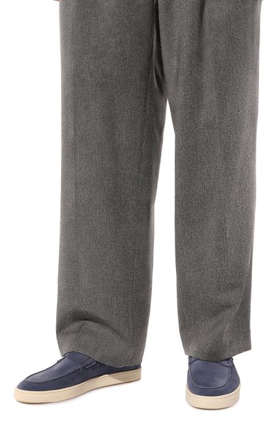 Замшевые пенни-лоферы BRUNELLO CUCINELLI синего цвета по цене 111500 руб., арт. MZUSIB2253, фото 3 Замшевые пенни-лоферы BRUNELLO CUCINELLI, арт. MZUSIB2253, фото 3