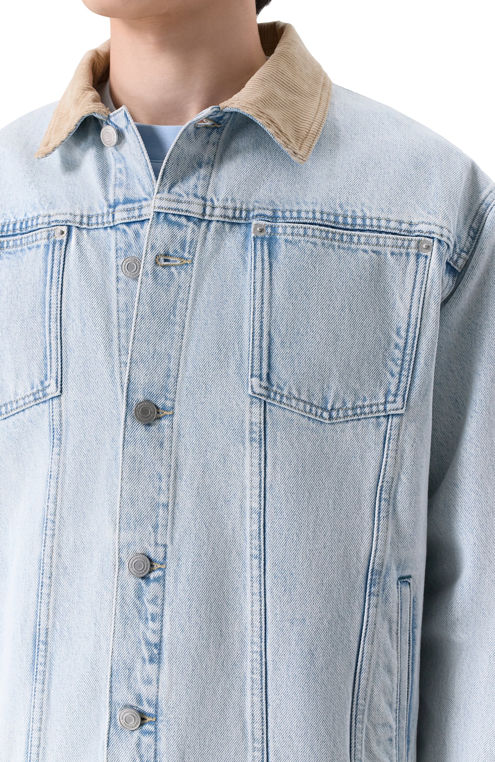 Джинсовая куртка DROLE DE MONSIEUR, арт. PERM-JT256-C0123-LBE, фото 5