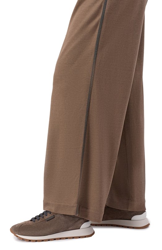 Замшевые кроссовки Brunello Cucinelli MZSFG2110P Коричневый  MZSFG2110P Фото 3