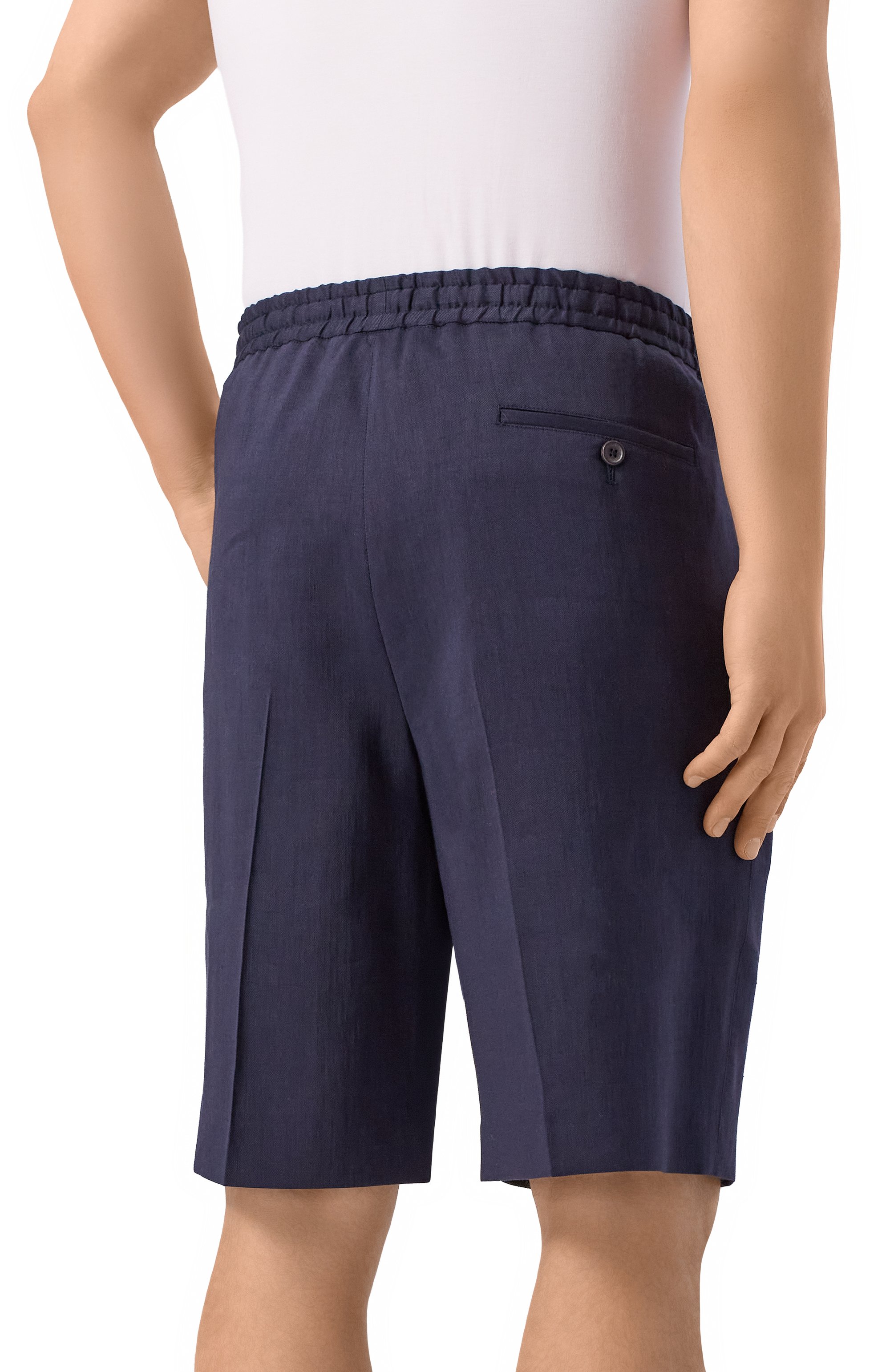 Шорты изо льна и шерсти CORNELIANI, арт. 274555/2718468, фото 4
