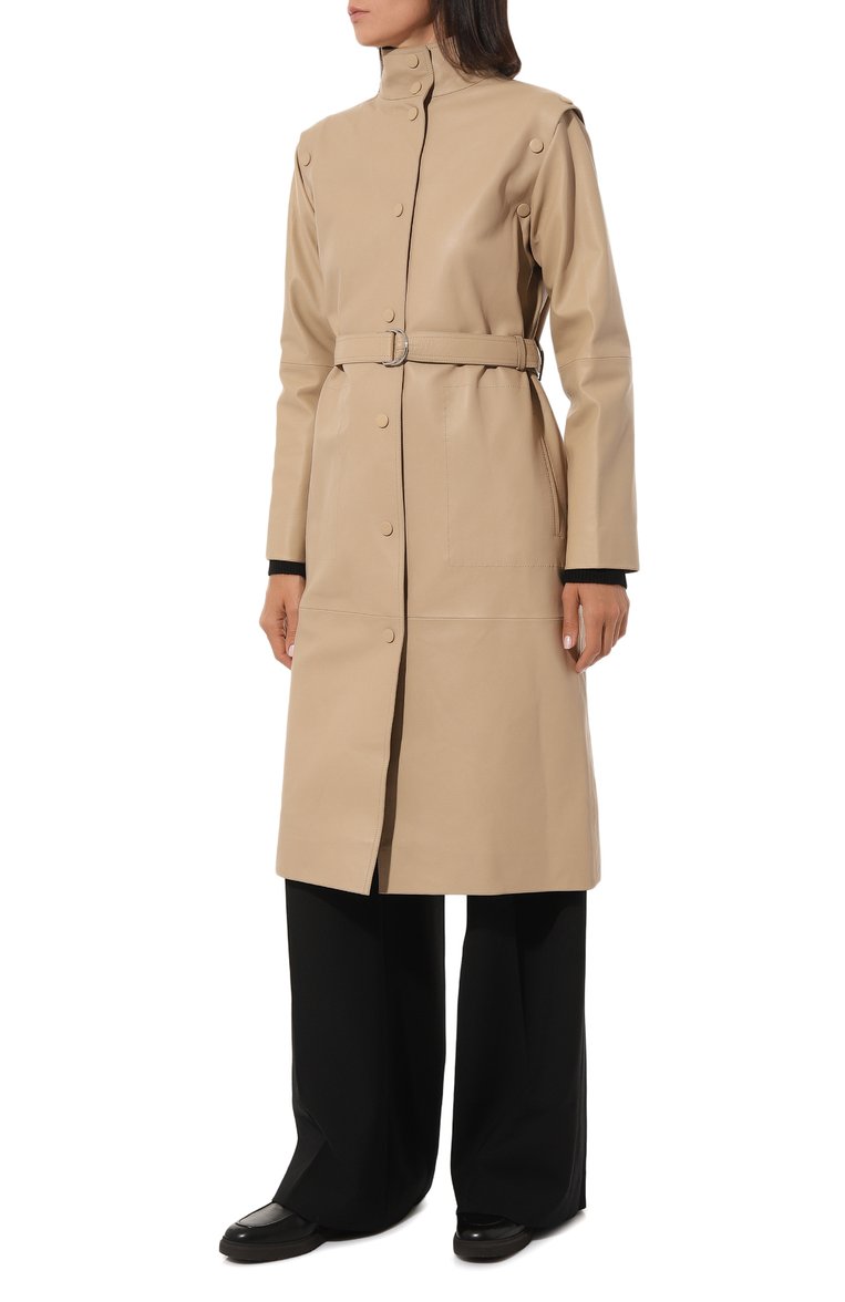 Кожаный плащ YVES SALOMON, арт. 23EYG22011APXX_SET, фото 3