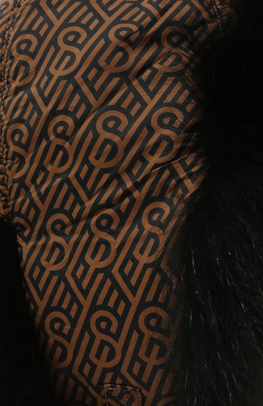 

Пуховая шапка-ушанка Yves Salomon Enfant, Коричневый