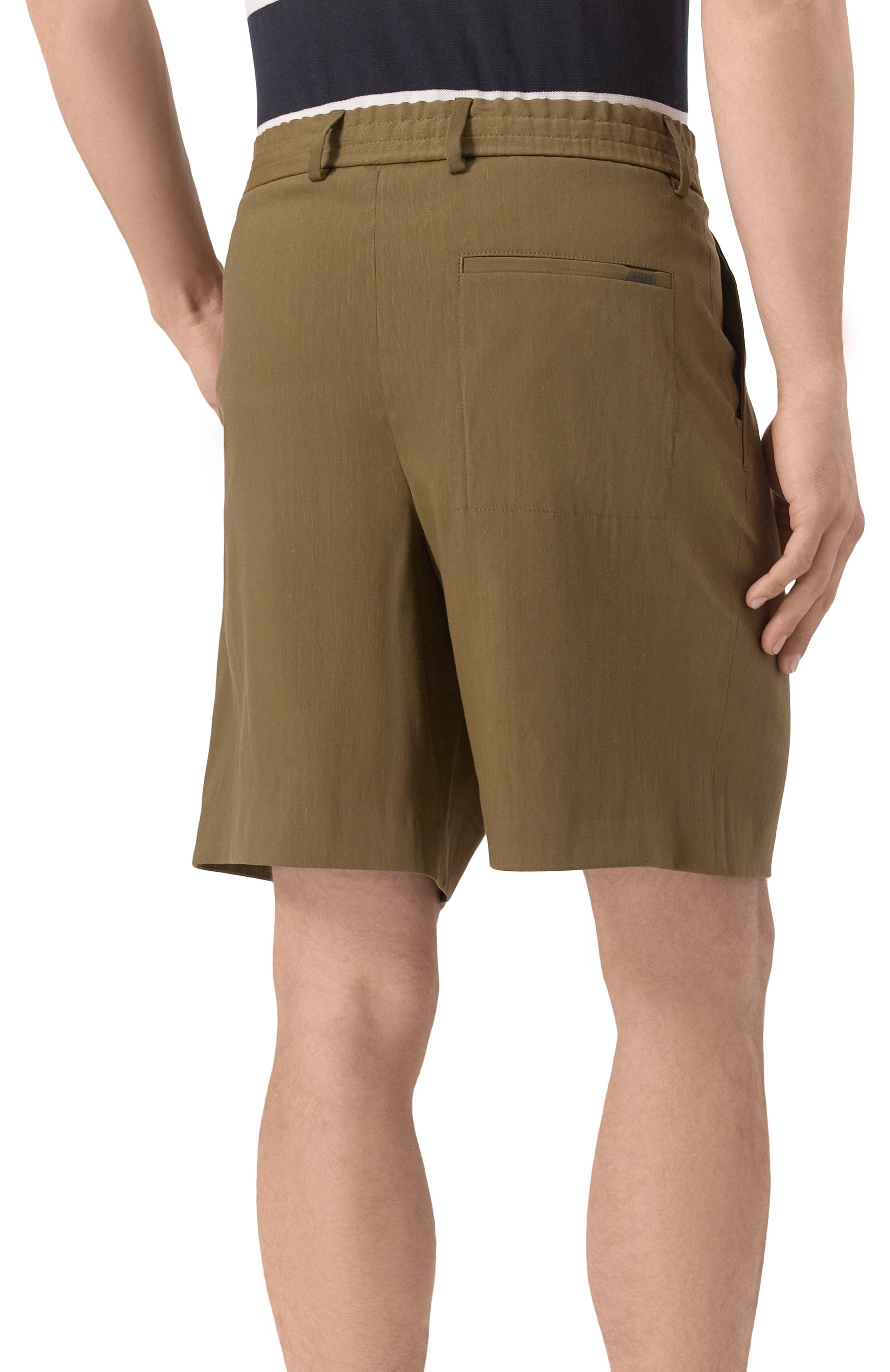 Шорты изо льна и вискозы BOSS, арт. 50540694, фото 4