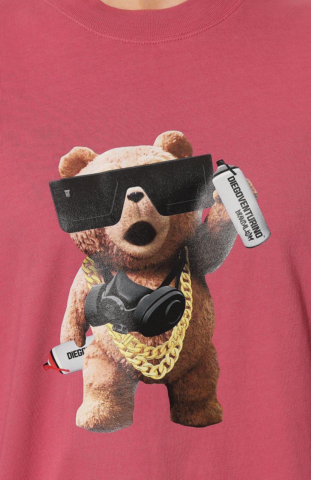 Хлопковая футболка DIEGO VENTURINO, арт. FW22-DV TS0 P0G_WMN, фото 5