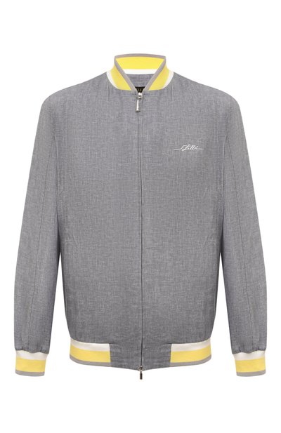 Мужской льняной бомбер ZILLI, арт. B0M01BM0800VZL0T1