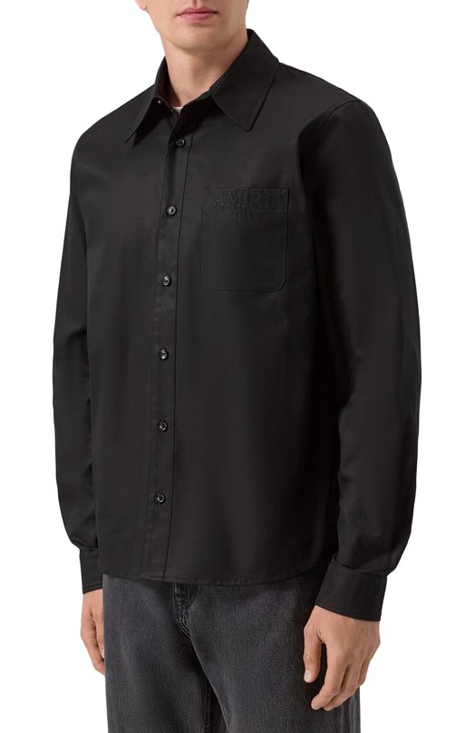 Хлопковая рубашка Amiri AMSTCA1170 Чёрный  AMSTCA1170 Фото 3