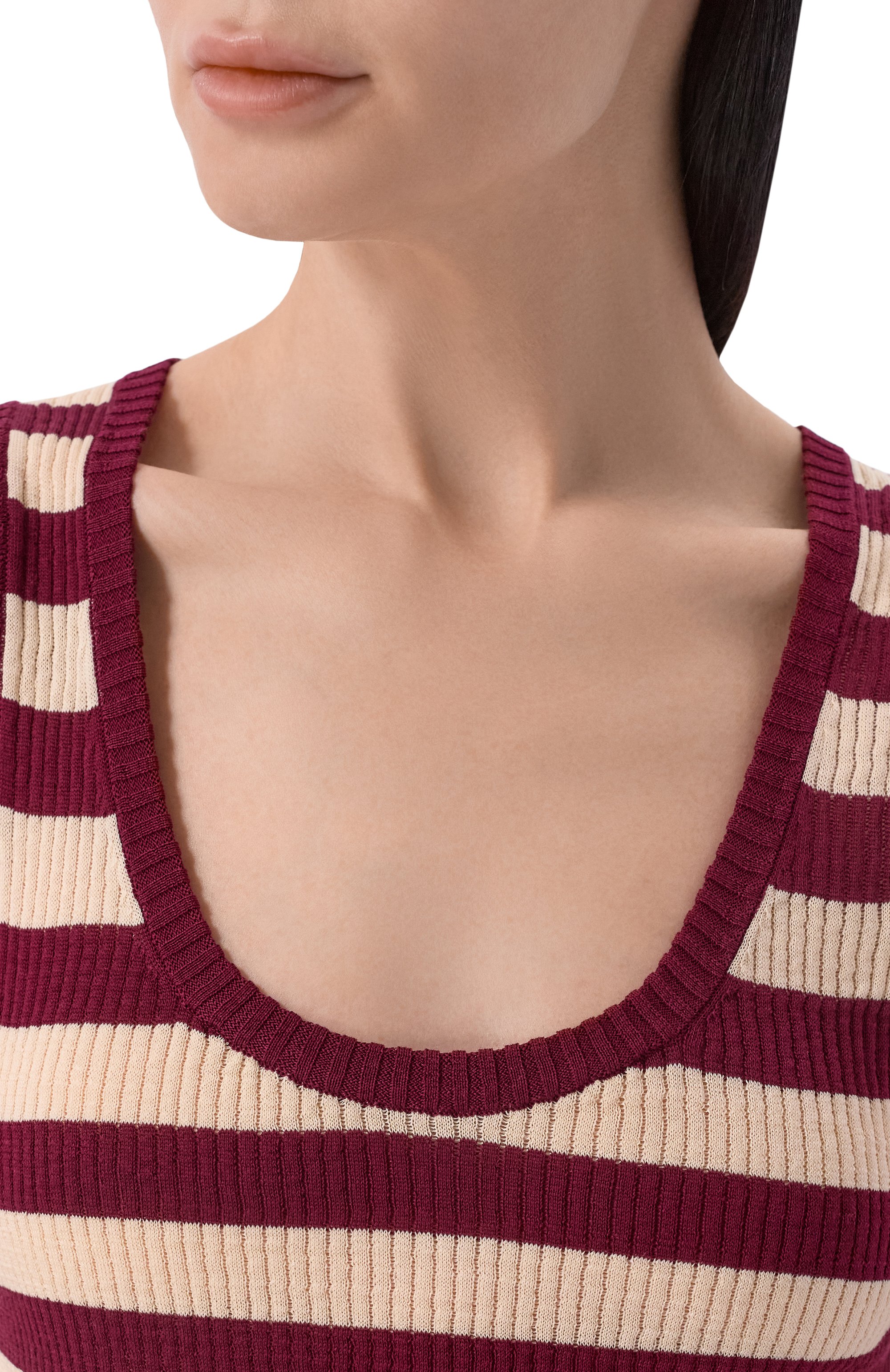 Хлопковая майка DRIES VAN NOTEN бордового цвета по цене 54850 руб., арт. 011223/3702, фото 5 Хлопковая майка DRIES VAN NOTEN, арт. 011223/3702, фото 5