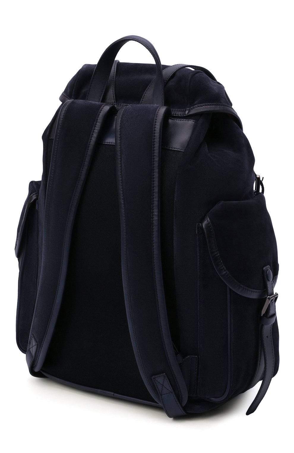 Замшевый рюкзак SANTONI темно-синего цвета по цене 241000 руб., арт. UIBBA2115M0-G2SEU60, фото 3 Замшевый рюкзак SANTONI, арт. UIBBA2115M0-G2SEU60, фото 3