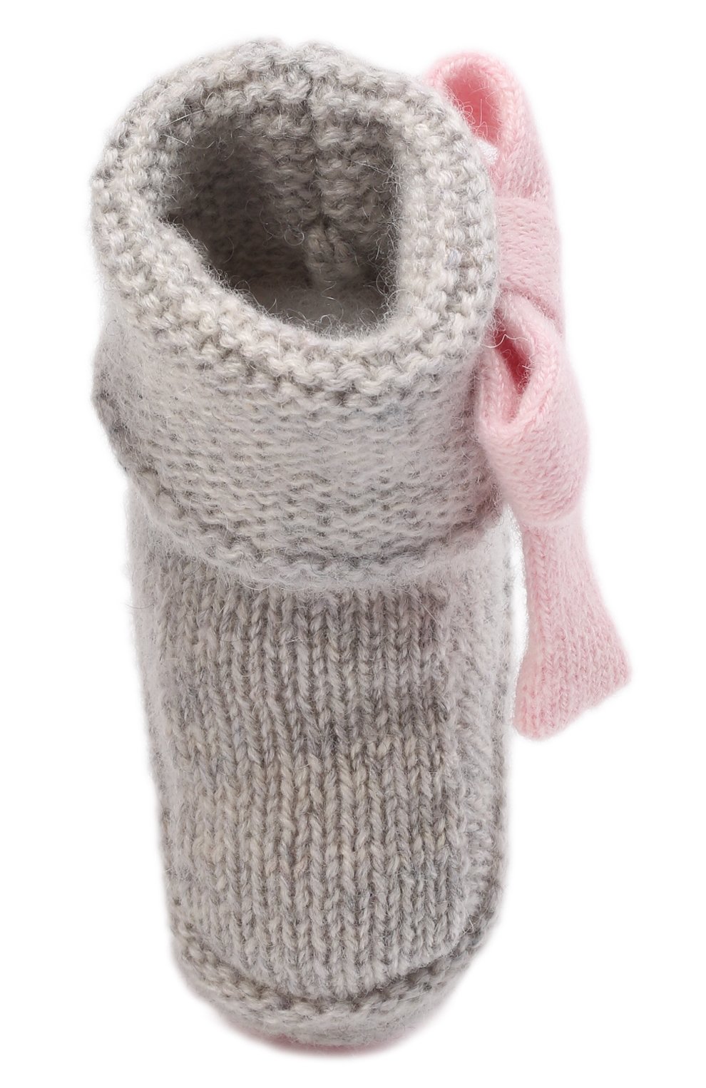 Кашемировые пинетки BABY T серого цвета по цене 6580 руб., арт. 21AIC873SA, фото 4 Кашемировые пинетки BABY T, арт. 21AIC873SA, фото 4