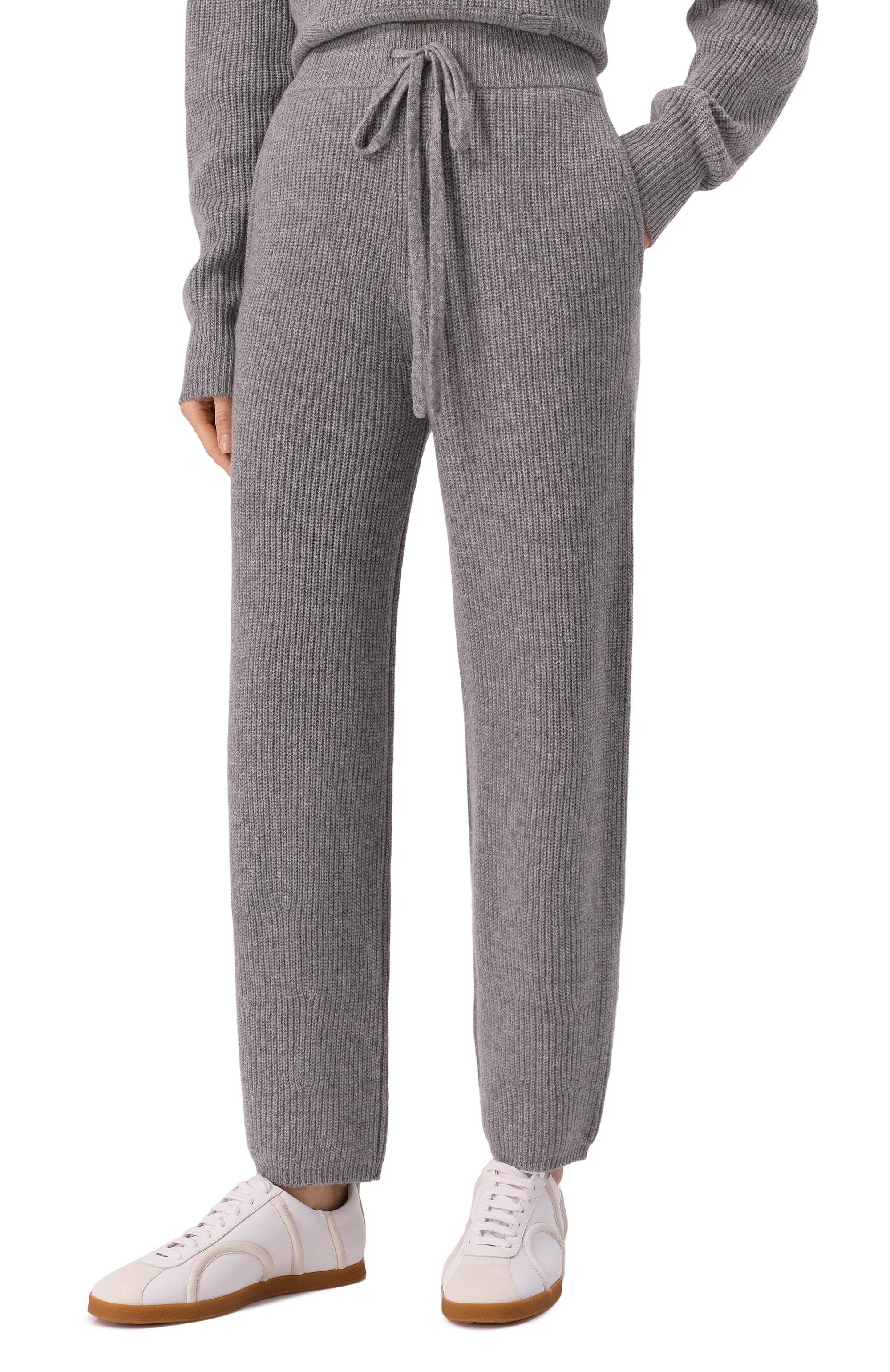 Кашемировые брюки ADDICTED серого цвета по цене 62950 руб., арт. MK209.ZY71137, фото 3 Кашемировые брюки ADDICTED, арт. MK209.ZY71137, фото 3