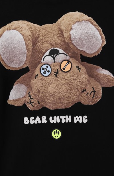 Хлопковая футболка BARROW черного цвета по цене 7800 руб., арт. S5BKJUTH029, фото 3 Хлопковая футболка BARROW, арт. S5BKJUTH029, фото 3