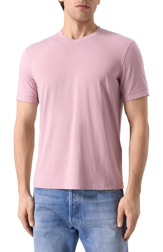 Футболка из вискозы Giorgio Armani 8NST53/SJP4Z Розовый  8NST53/SJP4Z Фото 3
