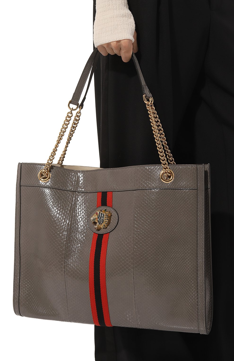 Сумка-тоут rajah large из кожи питона GUCCI, арт. 537219 LJMFX, фото 2