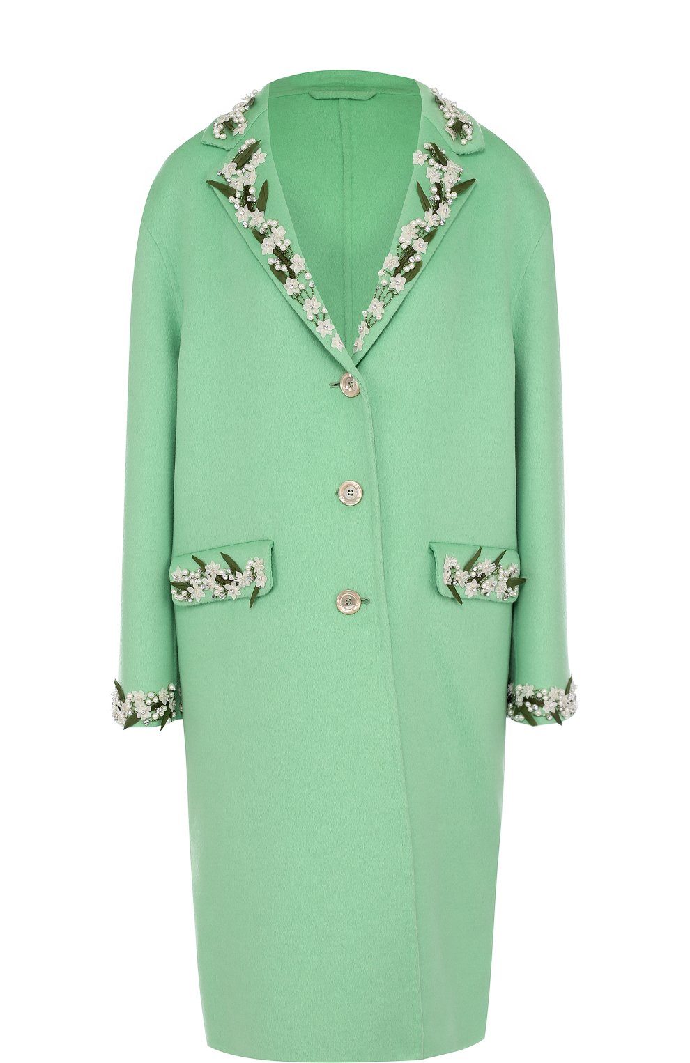 Шерстяное пальто свободного кроя с декоративной отделкой GUCCI, арт. 495133/ZKZ37, фото 1