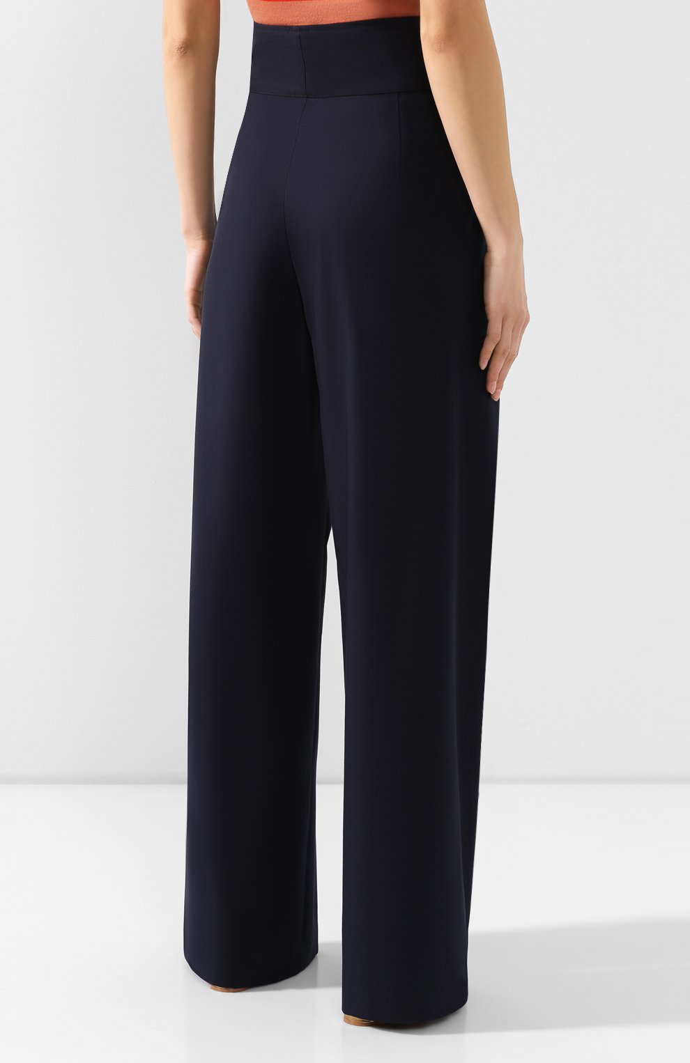 Брюки из смеси хлопка и шелка DRIES VAN NOTEN темно-синего цвета по цене 56300 руб., арт. 201-10959-9293, фото 4 Брюки из смеси хлопка и шелка DRIES VAN NOTEN, арт. 201-10959-9293, фото 4