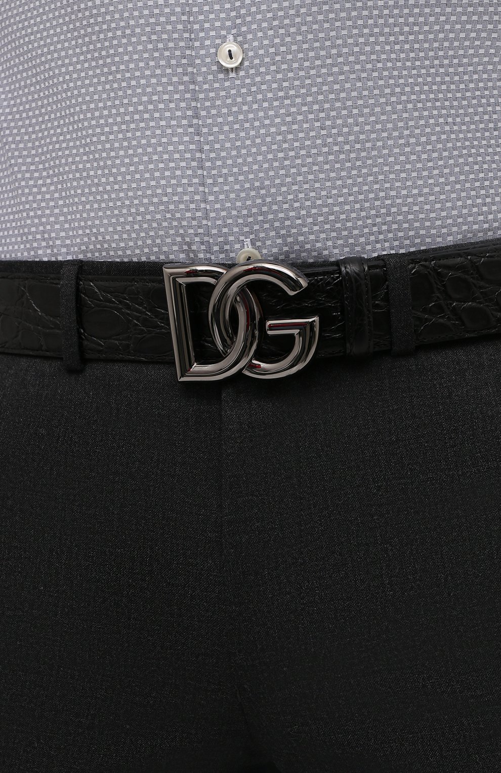 Ремень из кожи каймана DOLCE & GABBANA черного цвета по цене 165000 руб., арт. BC4646/A2122/CYAC, фото 2 Ремень из кожи каймана DOLCE & GABBANA, арт. BC4646/A2122/CYAC, фото 2