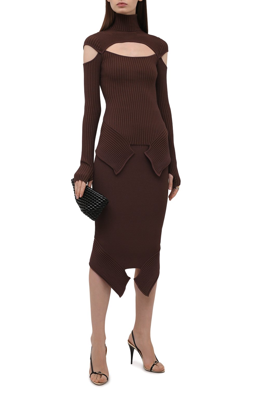 Водолазка из вискозы ANDREADAMO коричневого цвета по цене 82800 руб., арт. ADFW21SW04031477, фото 2 Водолазка из вискозы ANDREADAMO, арт. ADFW21SW04031477, фото 2