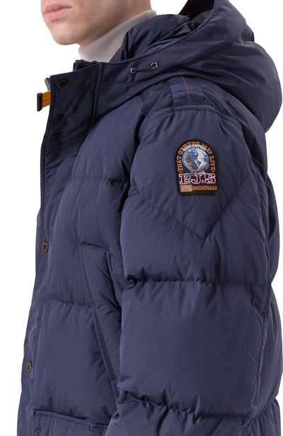 Пуховик PARAJUMPERS темно-синего цвета по цене 133000 руб., арт. 25WMPMPUHF04, фото 5 Пуховик PARAJUMPERS, арт. 25WMPMPUHF04, фото 5