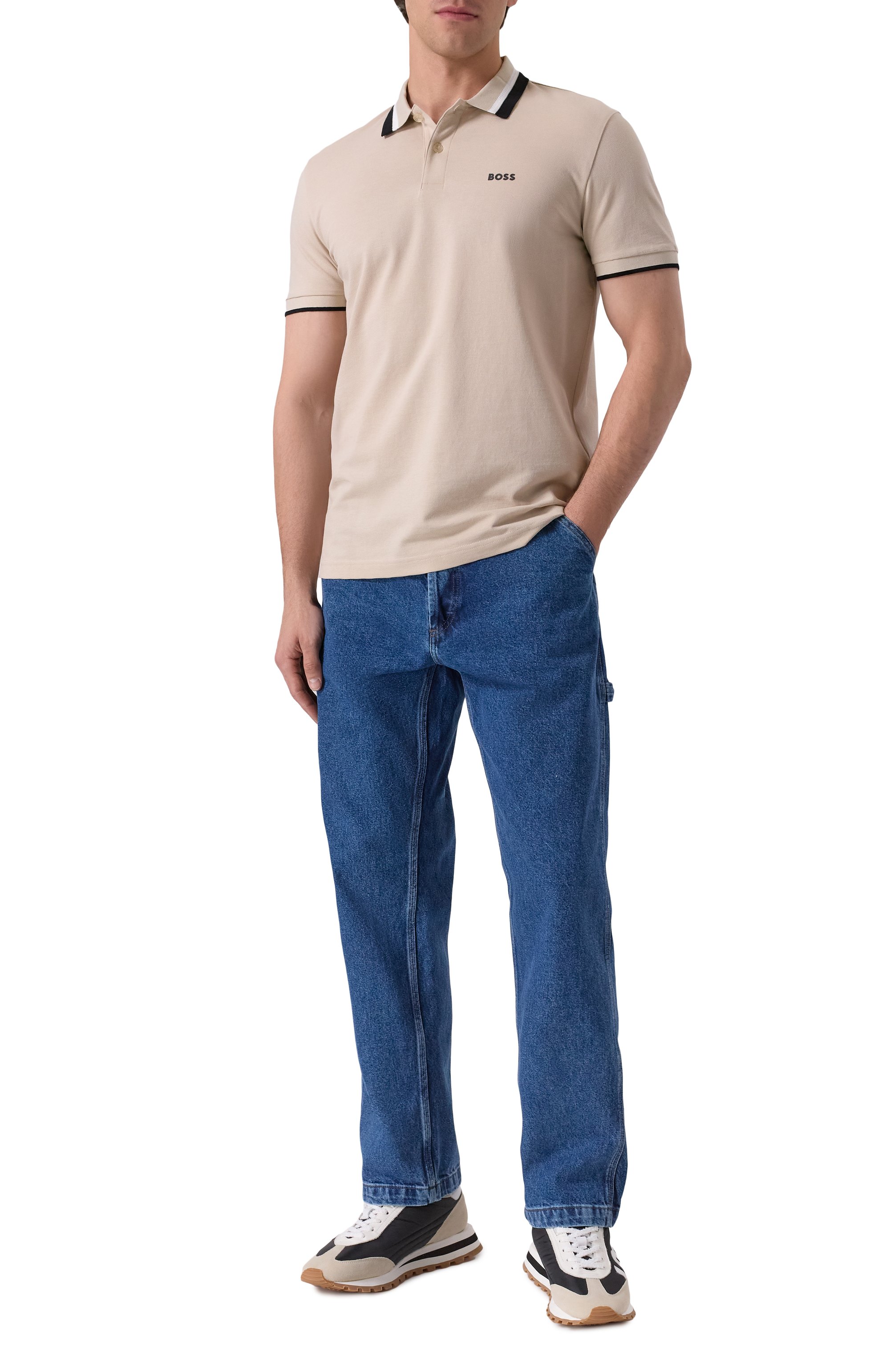 Хлопковое поло BOSS GREEN, арт. 50538101, фото 2