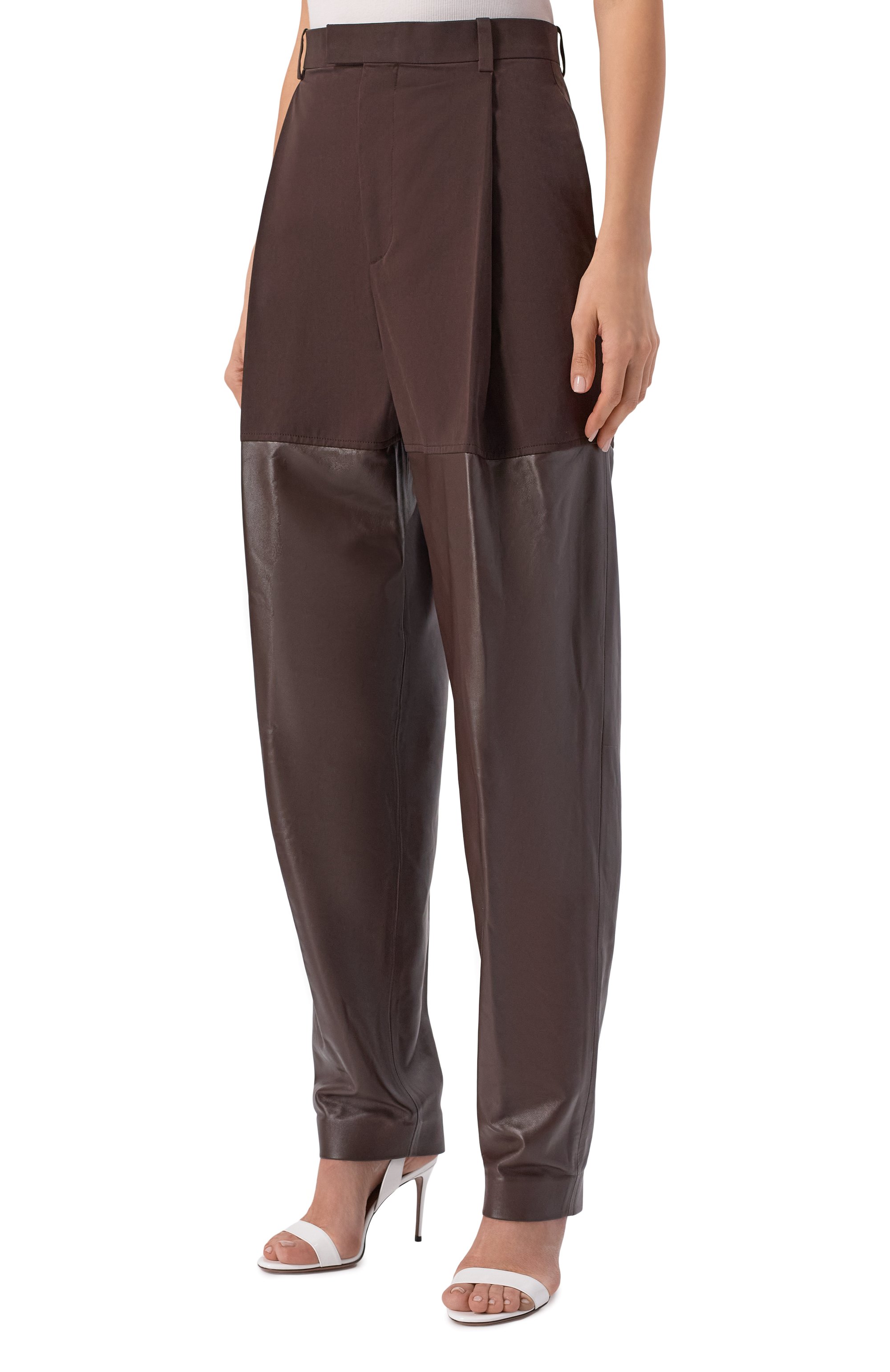 Комбинированные брюки BOTTEGA VENETA, арт. 852944/V6K00, фото 3