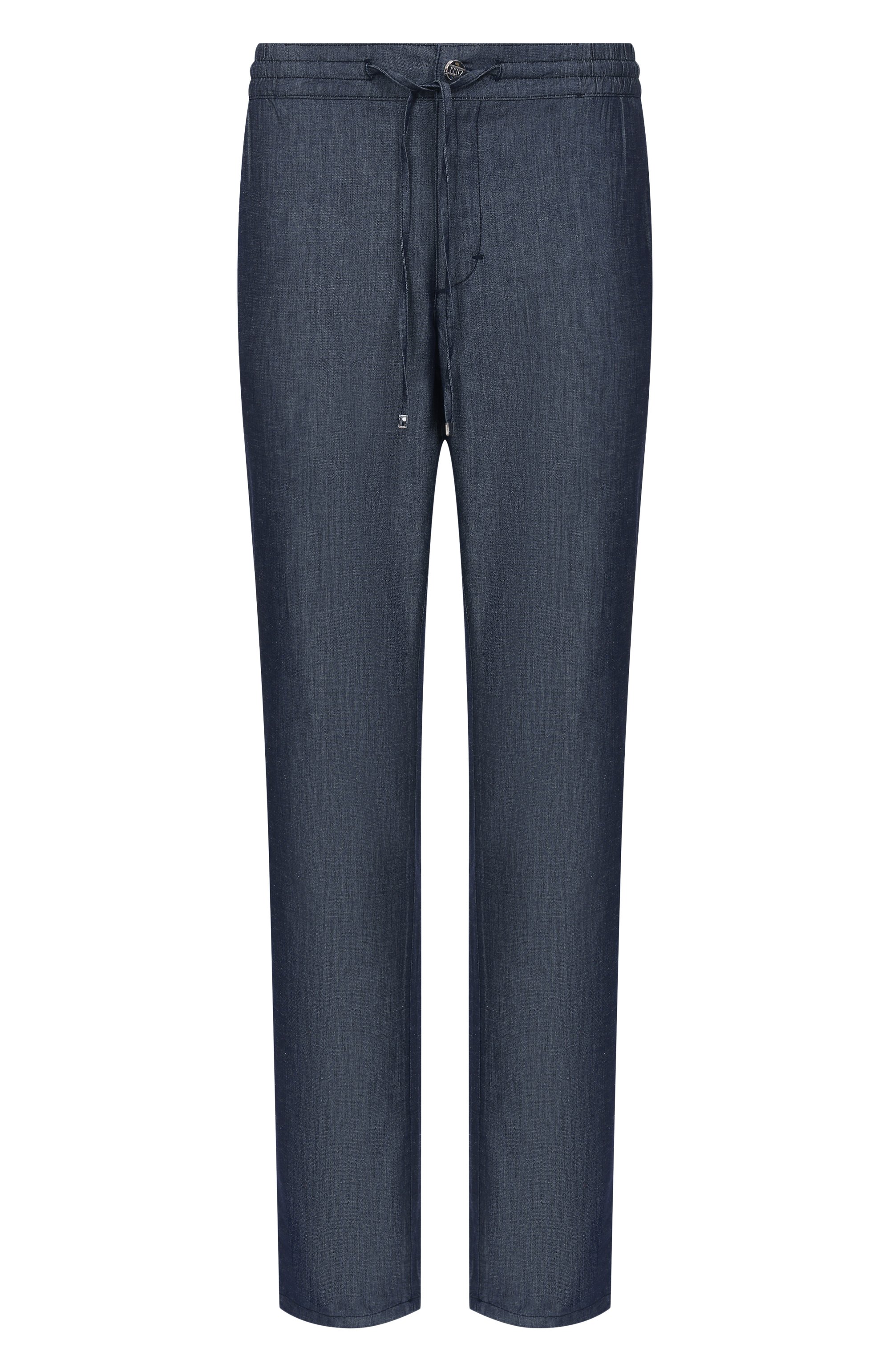 Брюки из шелка и хлопка ZILLI темно-синего цвета по цене 138500 руб., арт. CP201BM0425VZL000, фото 1 Брюки из шелка и хлопка ZILLI, арт. CP201BM0425VZL000, фото 1