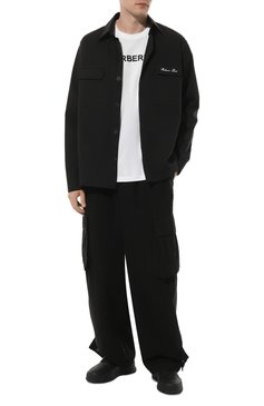 Мужская хлопковая футболка BURBERRY белого цвета, арт. 8055309 | Фото 2 (Рукава: Короткие; Материал внешний: Хлопок; Длина (для топов): Стандартные; Принт: С принтом; Стили: Кэжуэл; Кросс-КТ: Джерси; Мужское Кросс-КТ: Футболка-одежда)