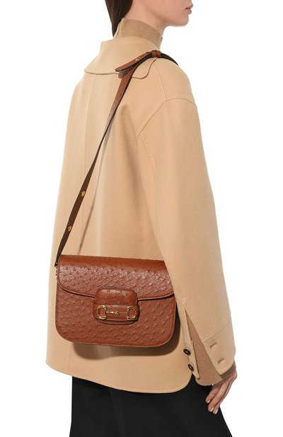 Сумка 1955 horsebit small из кожи страуса GUCCI, арт. 602204 EY00G, фото 2