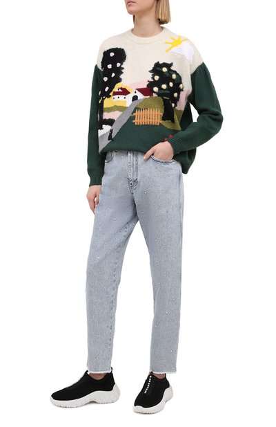 Текстильные кроссовки MIU MIU черного цвета по цене 82000 руб., арт. 5S375D-3KP4-F0002-010, фото 2 Текстильные кроссовки MIU MIU, арт. 5S375D-3KP4-F0002-010, фото 2