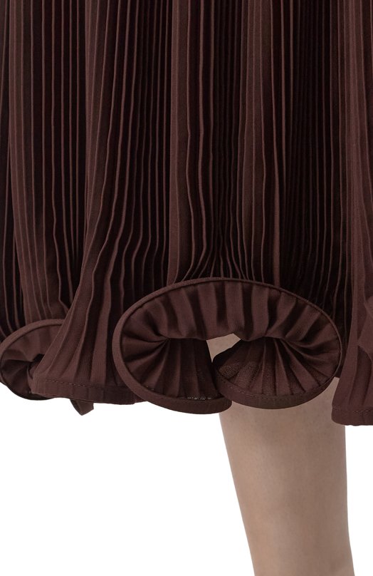 Хлопковое платье ROWEN ROSE RR_J453 Коричневый  RR_J453 Фото 4