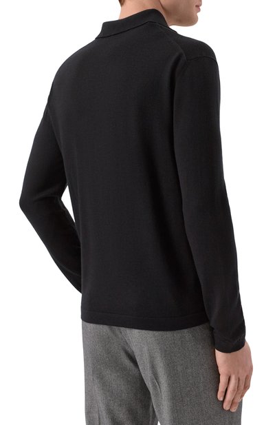 Поло из шерсти и шелка KITON, арт. UMM066704, фото 4