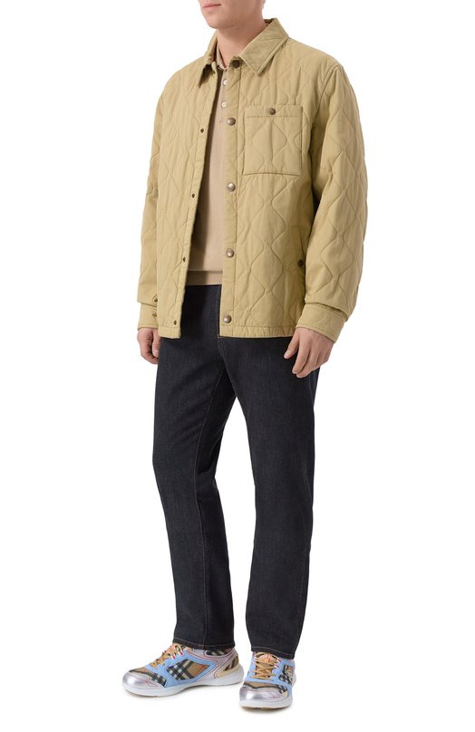 Комбинированные кеды Matrix Burberry 8111731 Бежевый  8111731 Фото 2