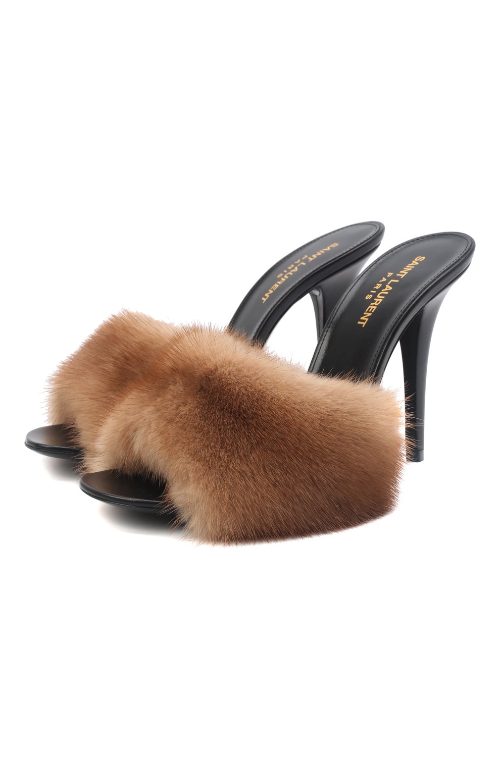 Мюли с отделкой из меха норки la 16 SAINT LAURENT, арт. 650762/E0E00, фото 1