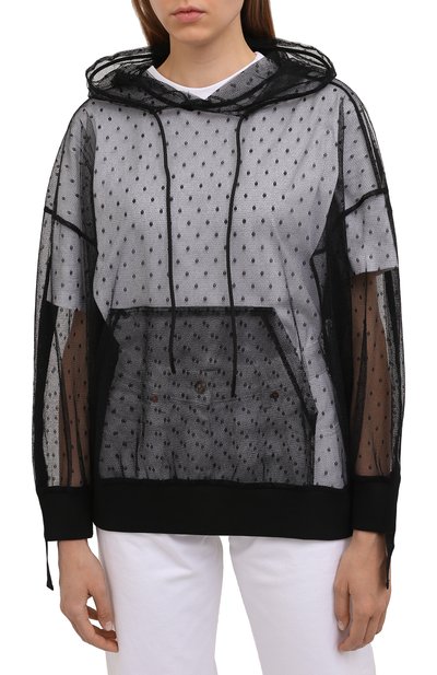 Худи REDVALENTINO черного цвета по цене 52100 руб., арт. WR3MF07L/5V3, фото 3 Худи REDVALENTINO, арт. WR3MF07L/5V3, фото 3